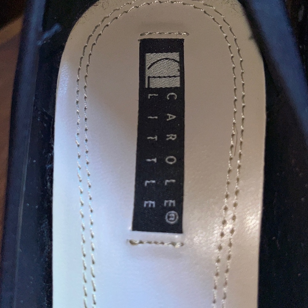 Carole Little Black Leather Footwear
